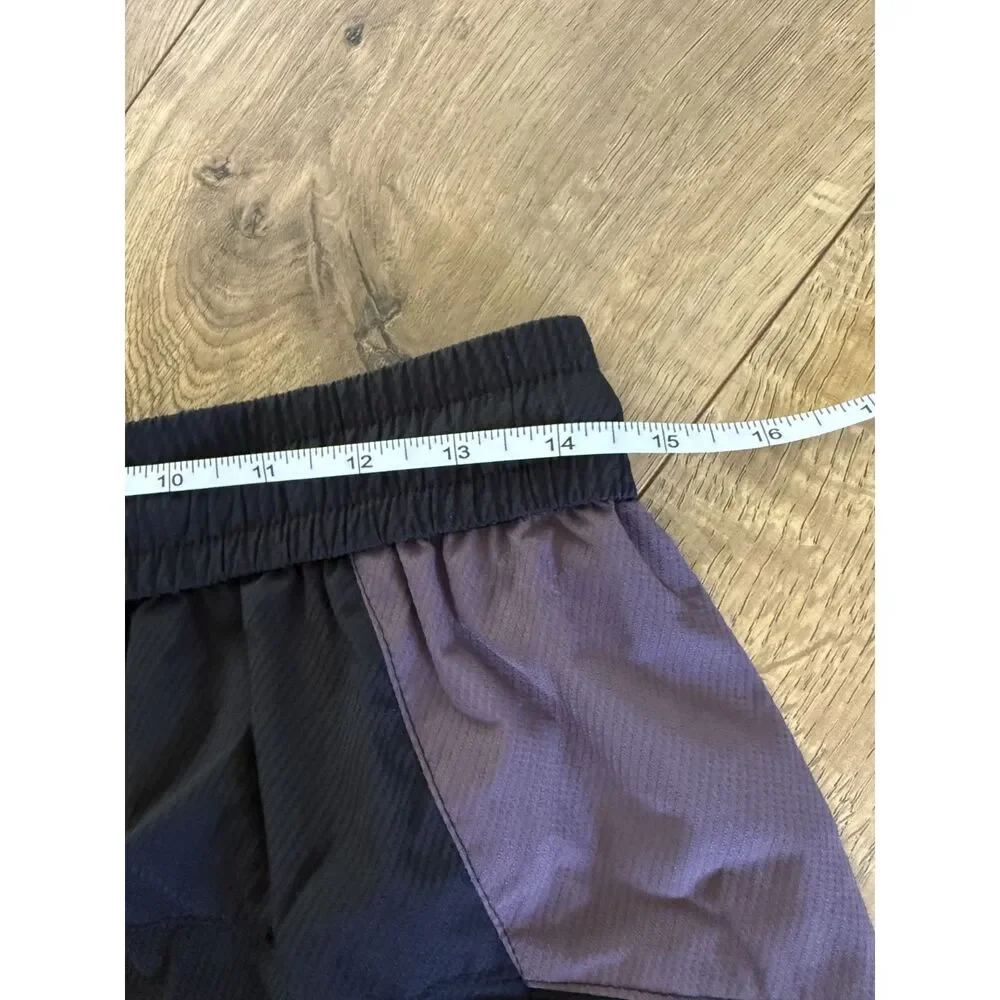 GONGGAR SLATELINE L NWOT water-repell ripstop hiking shorts black purple